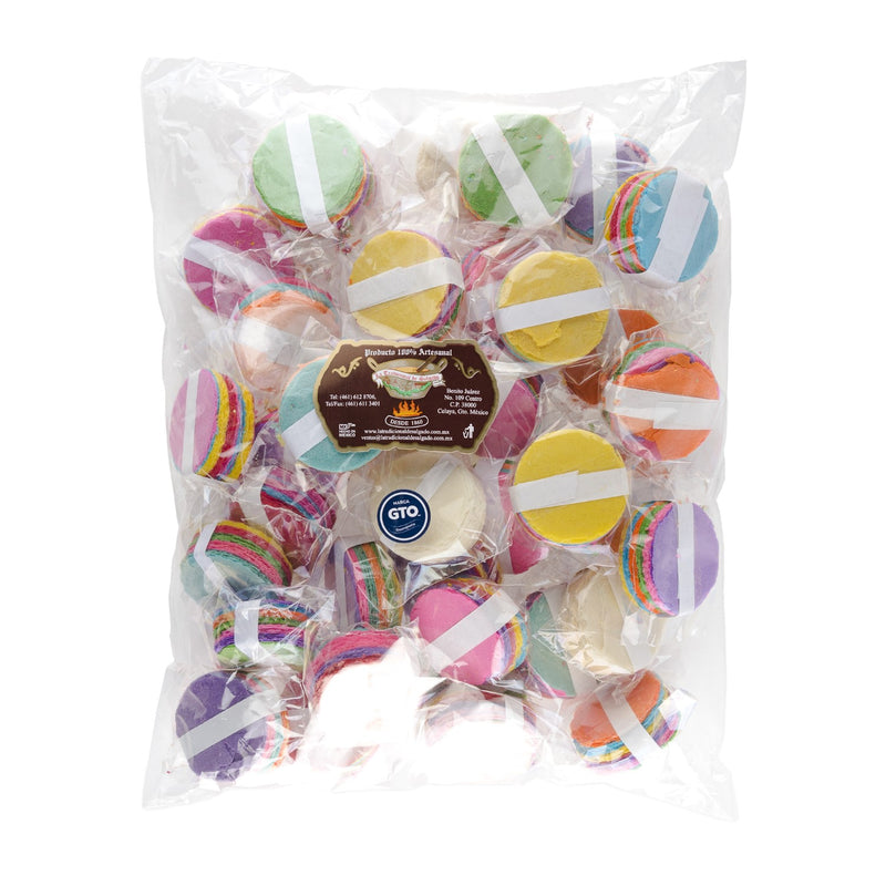 Paquete de Mini Obleas de Colores 40 Piezas 