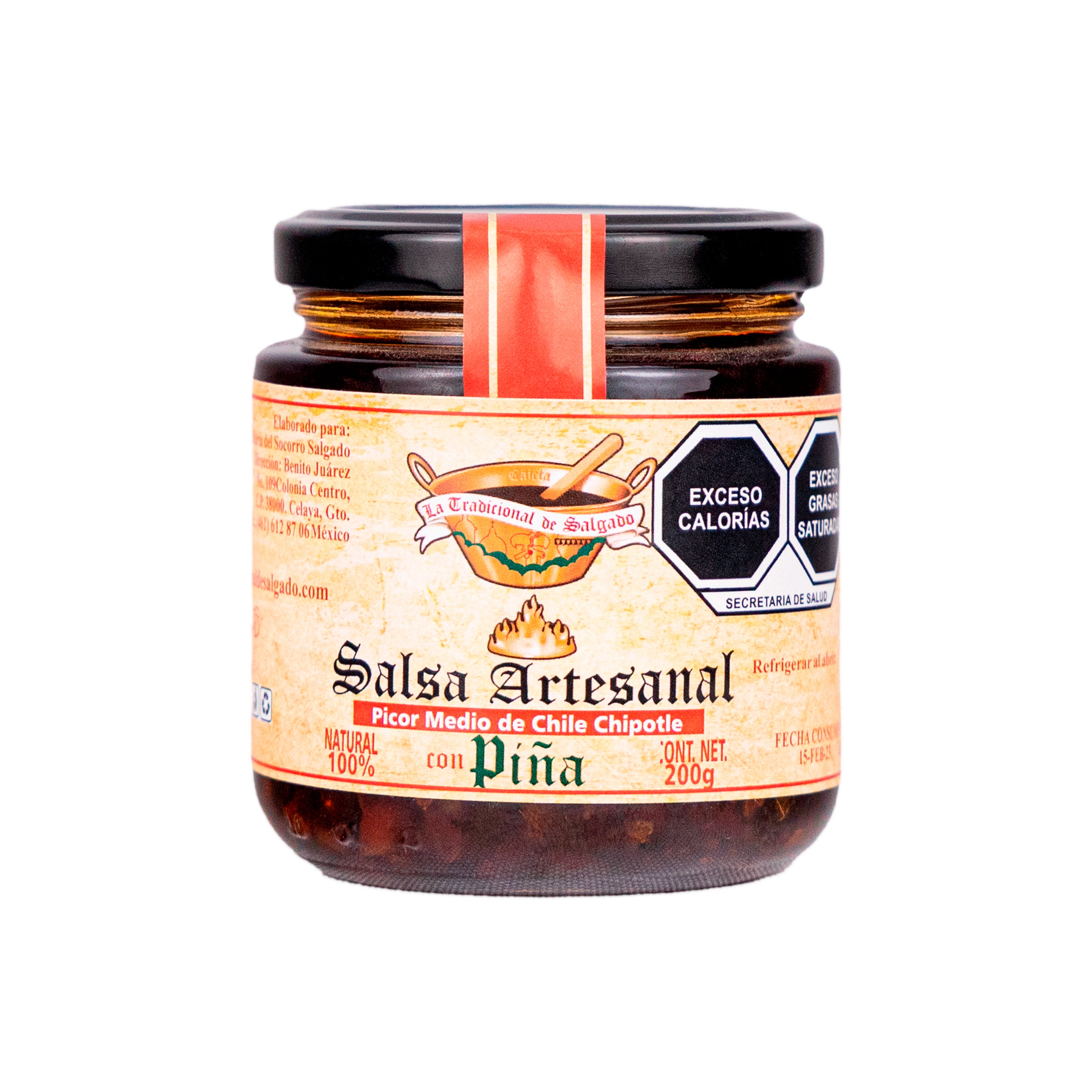 Salsa Artesanal de Chile Chipotle con Piña – La Tradicional de Salgado