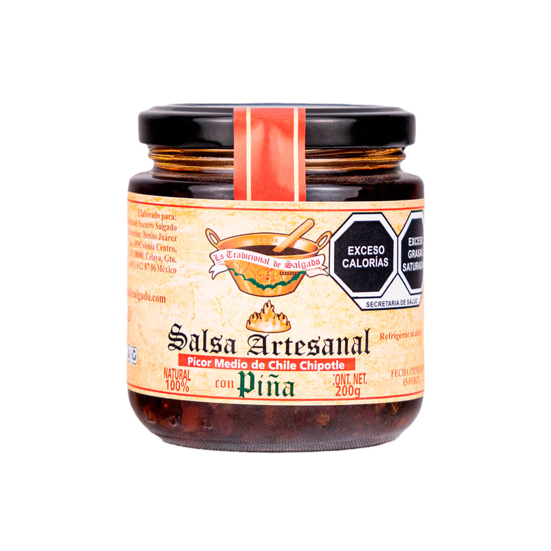 Salsa Artesanal de Chile Chipotle con Piña 