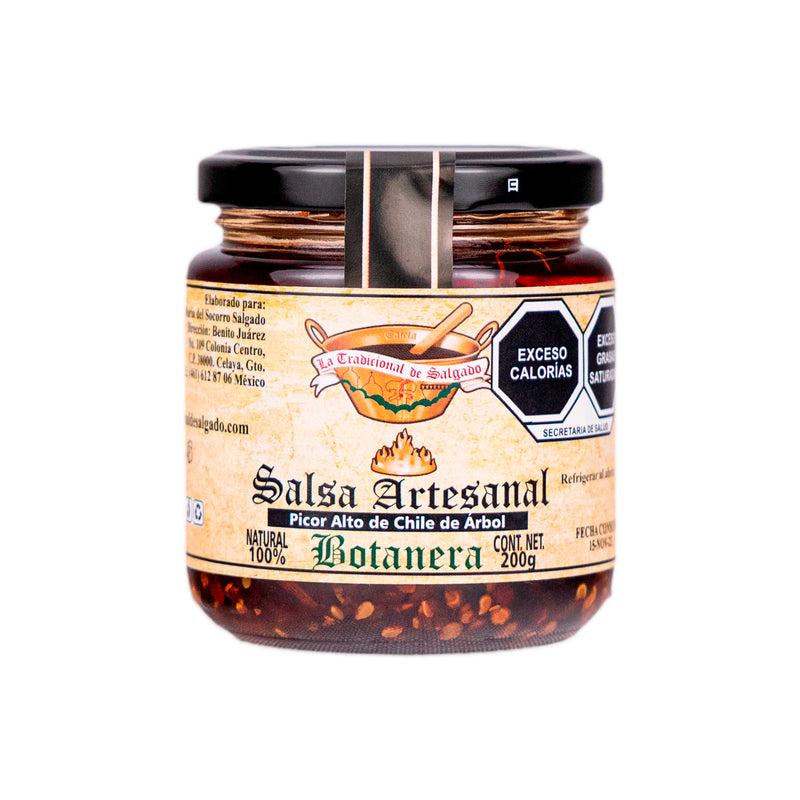 Salsa Botanera Artesanal de Chile de Árbol 